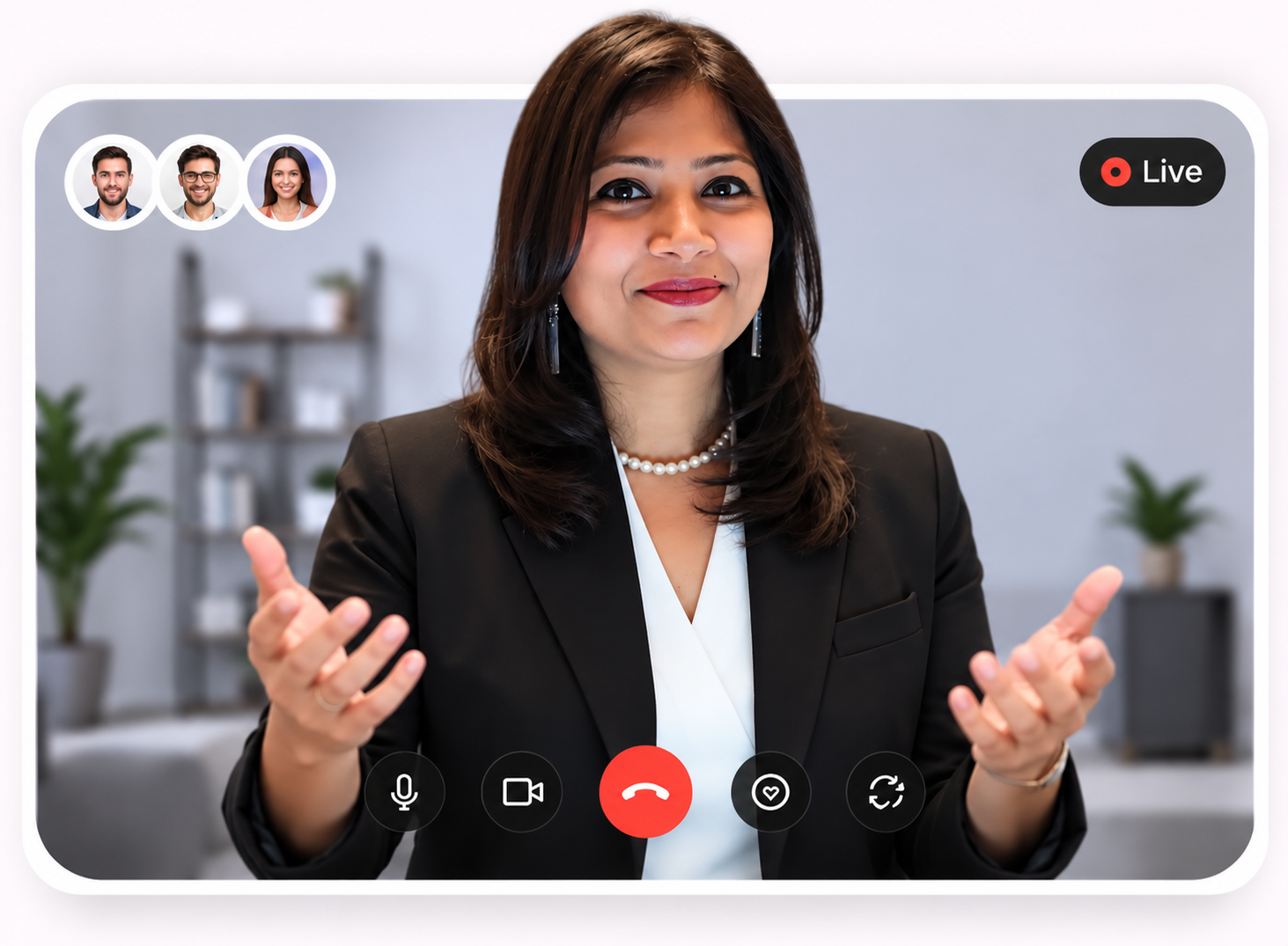 Durgesh Jain speaking during a live video session